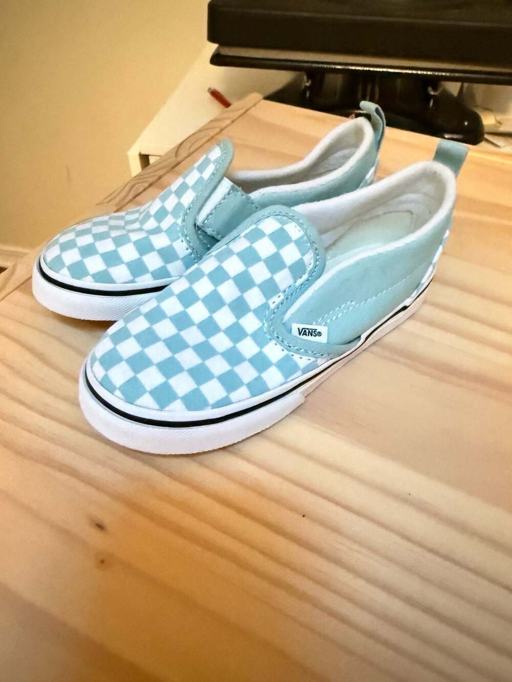 Vans Checkerboard Slip-On Shoes Blue White